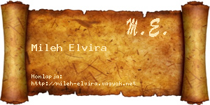 Mileh Elvira névjegykártya